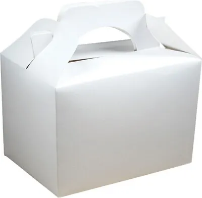 £2.79 • Buy 5 White Food Boxes Favour Party Bag Hygienic Christening First Communion Holy 