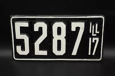 Short 1917 ILLINOIS License Plate Low Digit # 5287 • $85.49