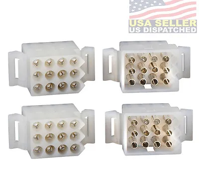 12 Pins .062  Molex Connector Lot 2 Matched Set18-24 AWG Detent Free Hanging • $12.86