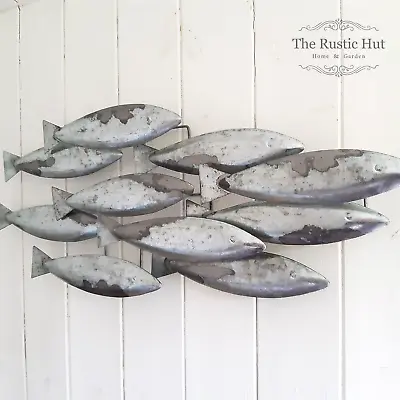 School Of Fish Metal Wall Art Ornament By Shoeless Joe • £26.95