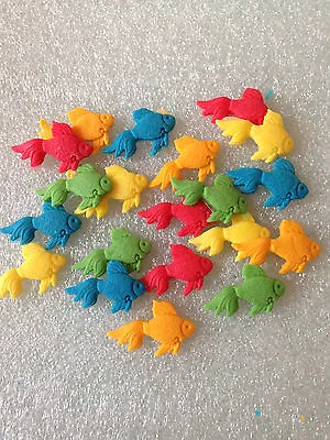 Edible Sugarpaste Fishes - Cake Topper Assorted Coloursx 20 • £4.99