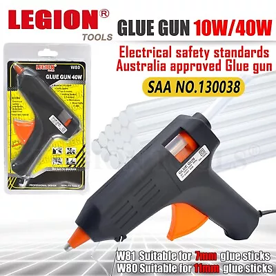 Electric Hot Melt Glue Gun Trigger Adhesive Sticks Craft DIY Hobby Repair 7 11mm • $13.50