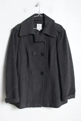 S Oliver Womens Pea Coat Jacket - Grey - Size UK 18 (A16) • $49.72