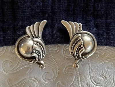 Vintage Margot De Taxco Sterling Silver Screw Back Earrings #5240 • $145