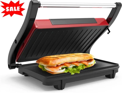 $28.98 • Buy Panini Press Indoor Grill And Sandwich Maker Nonstick Plates Electric Appliance