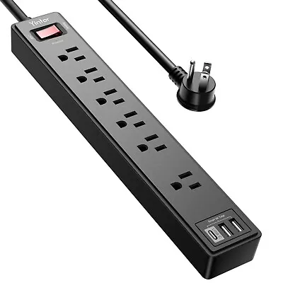 6Ft Power Strip Surge Protector - Yintar Extension Cord With 6 AC Outlets And... • $24.60