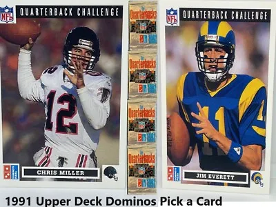 1991 Upper Deck Dominoes Quarterback Challenge -Pick Your Card-Buy More And Save • $1.50