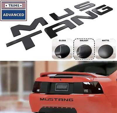 GALAXY BLACK Rear Bumper Letters Inserts For Ford Mustang 1999 - 2004 Plastic • $23.99