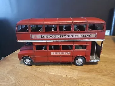 Large Tin Plate Lesser And Pavey London Routemaster Red Bus • £15