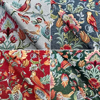 £18.95 • Buy William Morris Design Floral Birds Tapestry Upholstery Designer Curtain Fabric