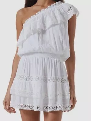 $206 Melissa Odabash Woman White Debbie One-Shoulder Cover-Up Dress Size XS • $65.98