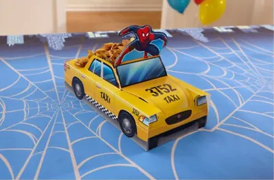 Ultimate SPIDERMAN Happy Birthday Party SNACK CADDY Superhero Taxi  • $3.89