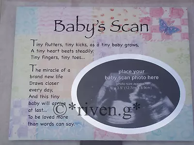 Baby First Scan Picture Frame Keepsake Birth Gift@treasured Ultrasound Memories • £8.99