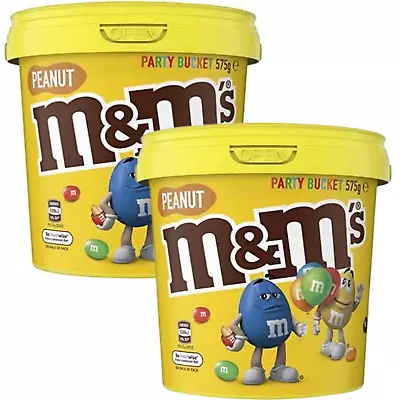M&M's Peanut Chocolate Party Size Bucket 1.15kg In Total MM Chocolate Value Pack • $27.99