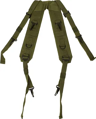 ARMYU Olive Combat H Style LC-1 Military Suspenders Load Bearing Backpack Straps • $18.99