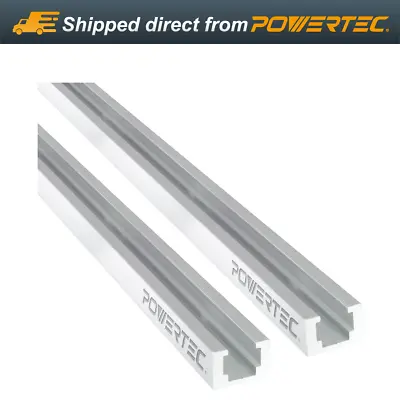 POWERTEC T-Track 48  Heavy Duty T Slot Track Mounting For 1/4??-20 Hex Bolt 2PK • $26.99