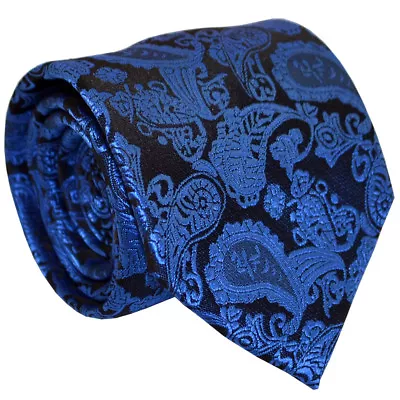 (NT276)New Royal Blue Paisley Design Men Tie Wedding Office Party Formal Necktie • £7.98