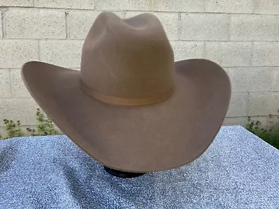 Justin 3X Xxx Beaver Felt Fur Western Cowboy Hat 7 1/2 Tan Beige  • $69