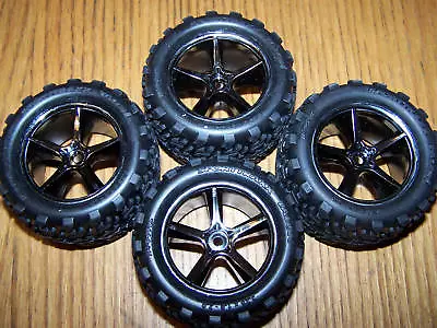 Fits Traxxas 1/16 7107 Brushless VXL E-REVO Talon Tires & 12mm Wheels Tire Wheel • $27.99