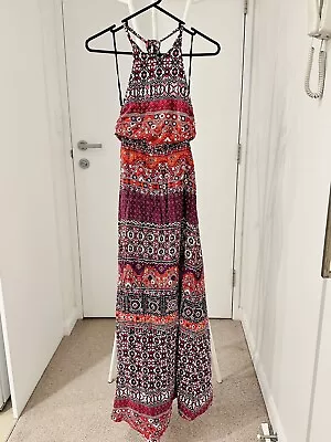 Tigerlily Gorgeous Print Halter Neck Maxi Dress Au6 • $35