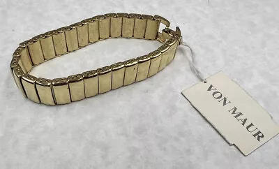 Vintage Marjorie Baer Von Maur Gold Tone Link 7” Classy Bracelet NWT • $39.99