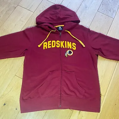 Womens NFL Washington Redskins Hoodie Sweatshirt Full Zip Large Size UK 14 • £15