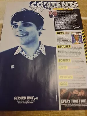 Gerard Way My Chemical Romance A4 Poster Kerrang Magazine Uk  • £6.49