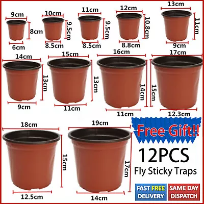 100-500Pcs Round Plastic Flower Pots Nursery Plants Seedlings Container+Labels • $62.92