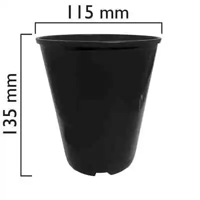 Deep Rose Root Pots 1234 & 7 Litre Sizes | Strong Black Plastic Plant Pot • £9.45