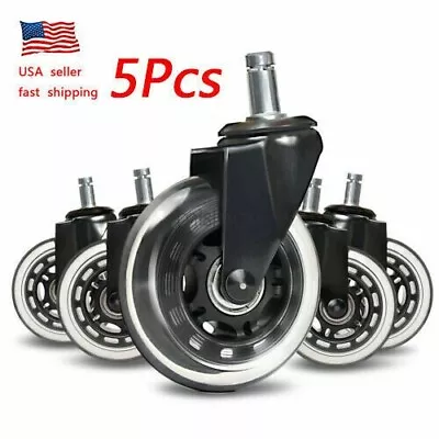 Set 5 Office Chair Caster Rubber Swivel Wheels Replacement Heavy Duty 3 Inch NEW • $18.95