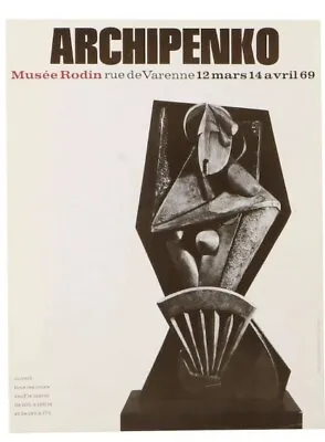 ALEXANDRE ARCHIPENKO 1969 RARE ORIGINAL VINTAGE French Art Exhibition Poster  • $53