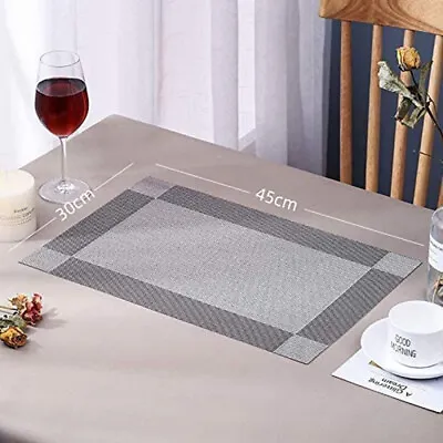 4 PCS Cloth Placemats Non-Slip Heat-resistant Placemats Table 18 X 12  PVC • $5.25