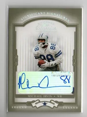 Michael Irvin Dallas Cowboys 2004 Donruss Classics Legend Auto Autograph  #/75 • $99