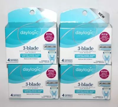 Lot (4) Daylogic 3-blade Cartridges Refills For Women Total 16 Cartridges • $21.99