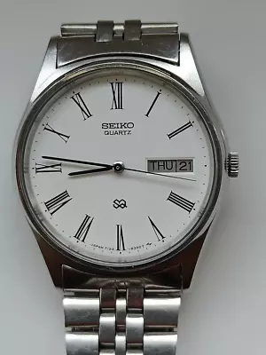 Lovely Seiko SQ Quartz Vintage Watch 7123-8340 White Dial With Original Strap. • £69