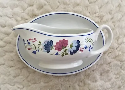 £13 • Buy BHS Priory White Multi Floral Gravy Sauce Boat & Stand Saucer Never Used