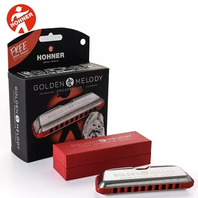 Hohner M544BX-G Progressive Golden Melody Diatonic 10 Hole Key Of G Harmonica • $59.99