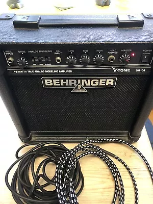 £20 • Buy Behringer V-Tone GM108 15 Watt Guitar Amplifier True Analog Modeling Guitar Amp