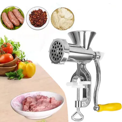 Heavy Duty Manual Meat Grinder Mincer Stuffer Sausage Pasta Filler Maker Machine • $18.27