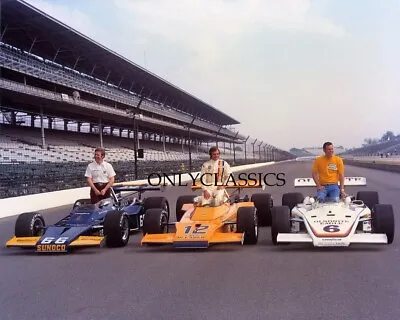 1972 Indy 500 Fast Mark Donohue Peter Revson Bobby Unser Auto Racing 8x10 Photo • $14.41