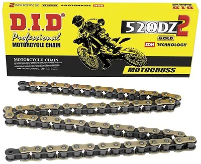 DID DZ 2 520 X 120 Link Gold Motorcycle/Motorcross Chain CR KX RM YZ CRF KXF KTM • $72.51