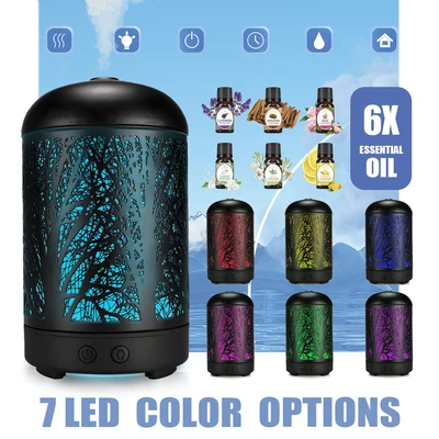 $27.99 • Buy 7 Colour LED Ultrasonic Aroma Essential Oil Diffuser Air Purifier Humidifier AU