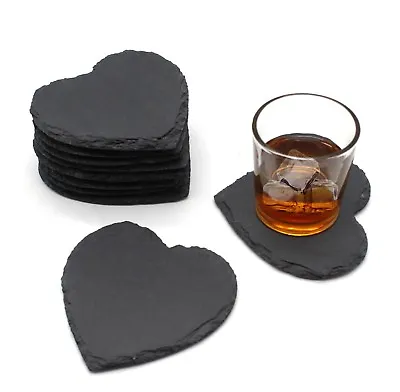 £5.91 • Buy Slate Heart Coasters Natural Mat Drinks Wedding Craft Engraving Wholesale Gifts