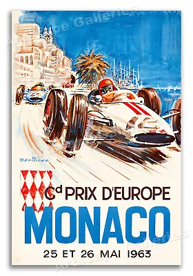 1963 “Monaco” Vintage Style Grand Prix Auto Racing Poster - 16x24 • $13.95