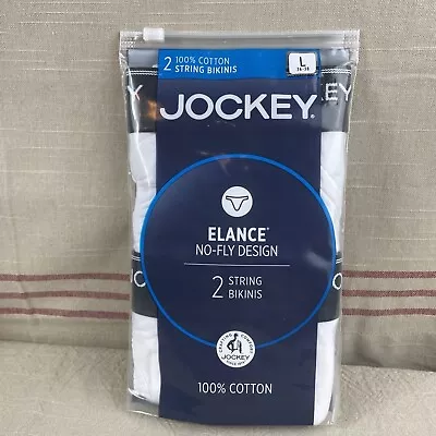 Jockey Elance Men’s No Fly Design 2- String Bikinis Sz.L • $19.50