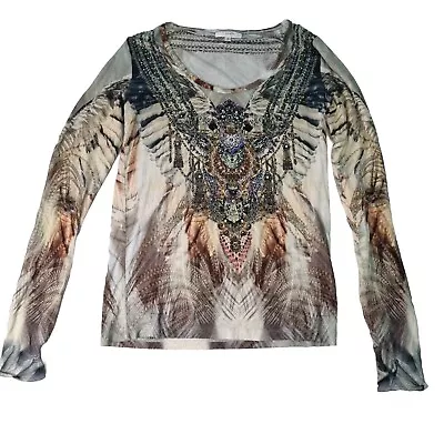 CAMILLA FRANKS Long Sleeve Thumbhole Top Size 2 S Bohemian Excellent Condition  • $99