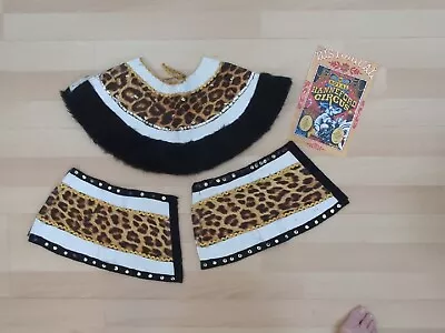 Vintage Royal Hanneford Circus Leopard Faux Fur Cuffs Collar Costume HALLOWEEN • $49.95