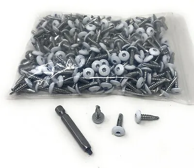 500 Pack White 3/4  Inch Torx Self Tapping Sheet Metal Cargo Trailer Screws • $43.95