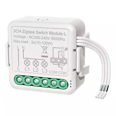 Tuya Zigbee Light Switch Module No Neutral Wire 2 Way Control DIY Breaker Compa • $56.05