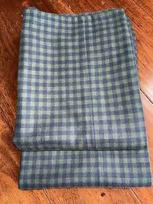 Martha Stewart 100%Cotton Flannel Blue/Green Plaid Print 2 Standard Pillow Cases • $22.99